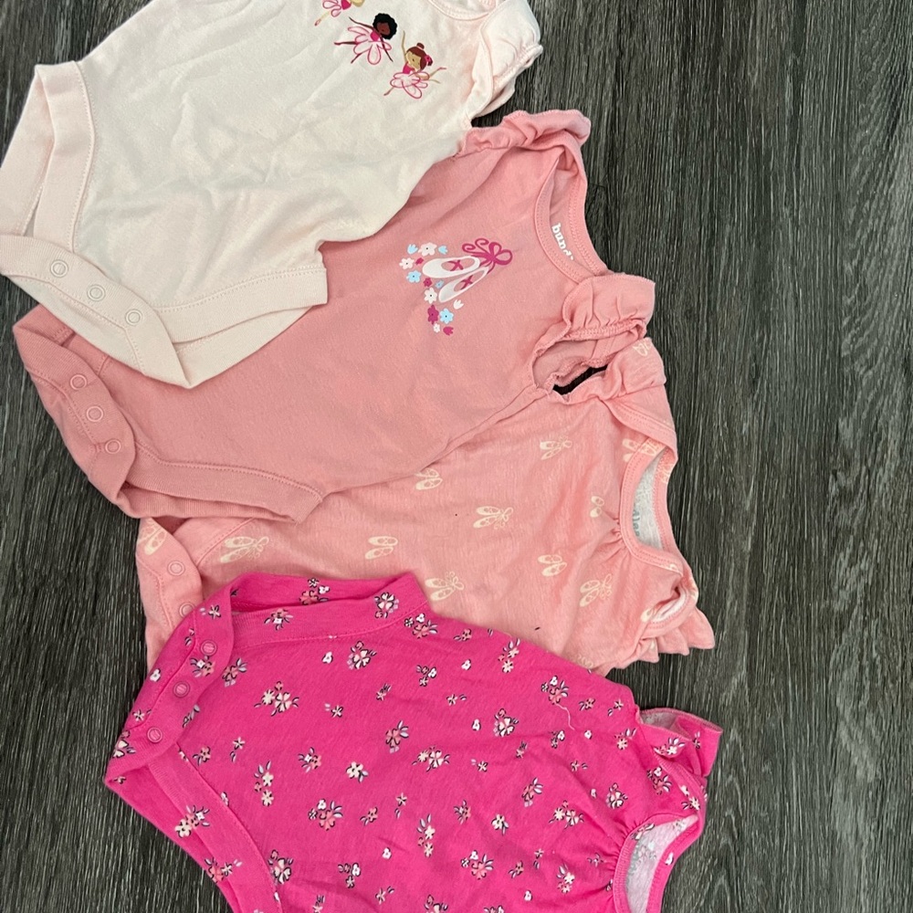 Set of Pink Baby Onesies